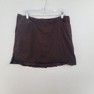 Lady Hagen Women's Size 14 Brown, Side Slits, Golf Skort w/Pockets Brown